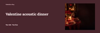 Valentine acoustic dinner banner template · Horizontal photo dialogue