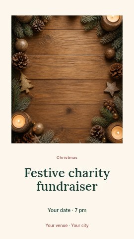 Festive charity fundraiser instagram story template
