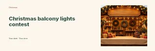 Christmas balcony lights contest banner template · Horizontal photo dialogue