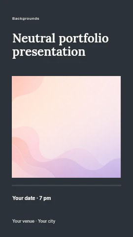 Neutral portfolio presentation instagram story template