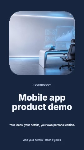 Mobile app product demo instagram story template