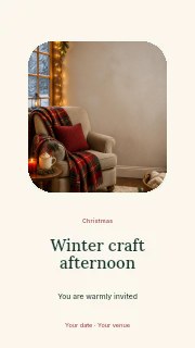 Winter craft afternoon instagram story template · Picture window