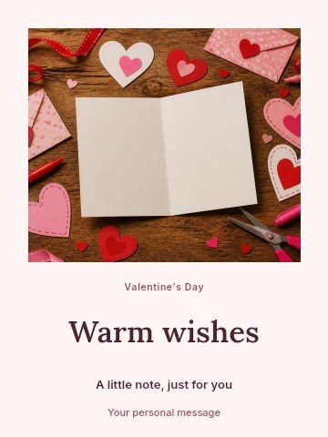 Valentine’s Day celebration greeting card template