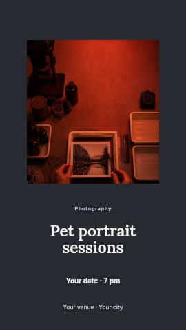 Pet portrait sessions instagram story template