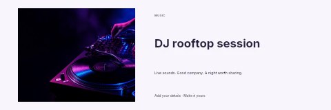 DJ rooftop session banner template