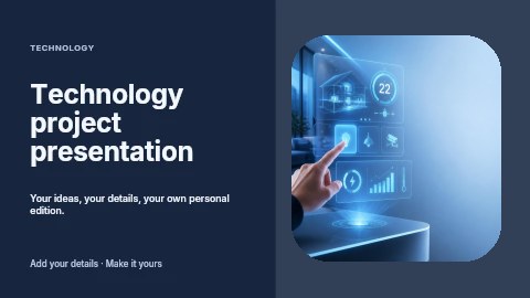 Technology project presentation presentation cover template