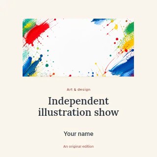 Independent illustration show podcast cover template · Picture window