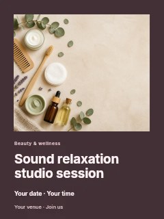 Sound relaxation studio session poster template · Gallery editorial