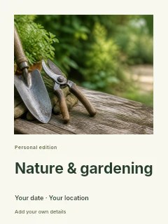 Nature & gardening greeting card template · Gallery editorial