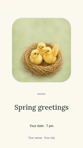 Spring greetings instagram story template