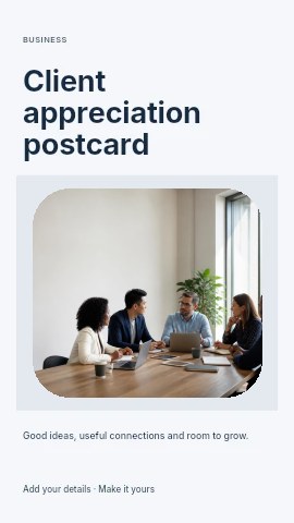 Client appreciation postcard instagram story template