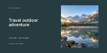 The Alpine Escape · Horizontal photo dialogue banner template