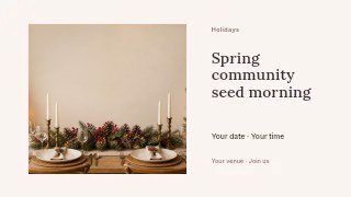 Spring community seed morning youtube thumbnail template · Horizontal photo dialogue