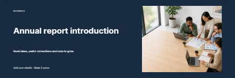 Annual report introduction banner template