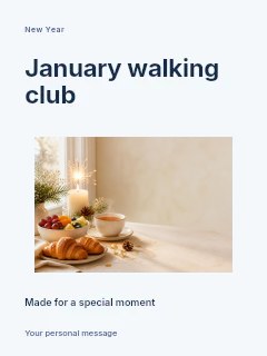 January walking club invitation template · Modern programme