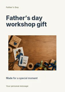 Father’s Day workshop gift flyer template · Modern programme