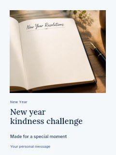 New Year kindness challenge invitation template · Gallery editorial