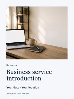Minimalist workspace with laptop and coffee in Business service introduction · Gallery editorial