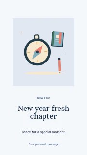 New direction with a compass and fresh journal in New Year fresh chapter · Picture window