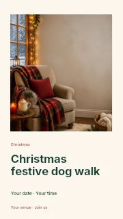 Christmas festive dog walk instagram story template · Gallery editorial