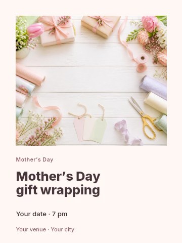 Mother’s Day gift wrapping poster template