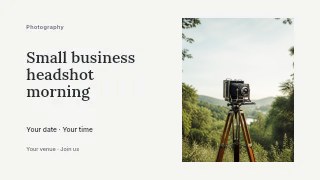 Small business headshot morning youtube thumbnail template · Horizontal photo dialogue