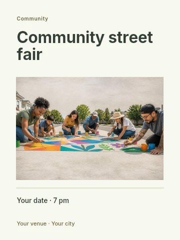 Community street fair invitation template