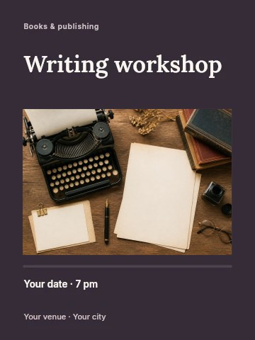 Writing workshop invitation template