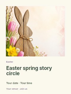 Easter spring story circle poster template · Gallery editorial