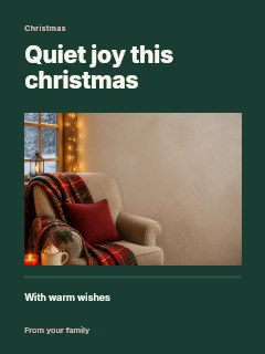 Winter forest Christmas photo layout poster template · Title & photograph