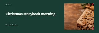 Christmas storybook morning banner template · Horizontal photo dialogue