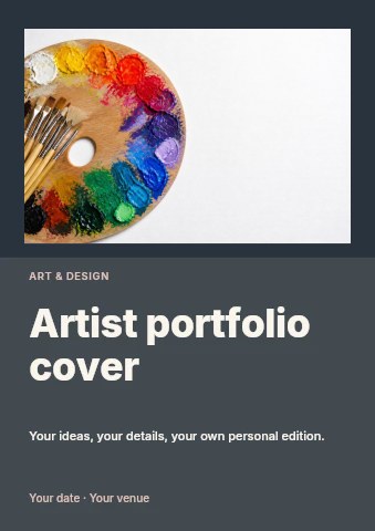 Artist portfolio cover flyer template