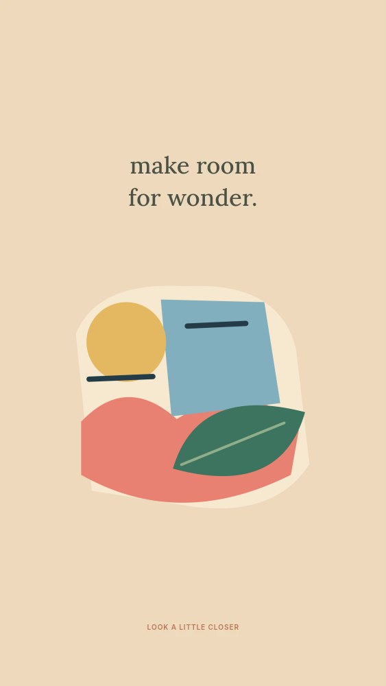 Warm organic paper collage in Make room for wonder · Abstract wallpaper
