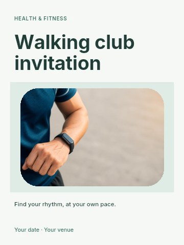 Walking club invitation template