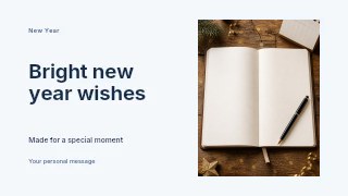 Bright New Year wishes youtube thumbnail template · Horizontal photo dialogue
