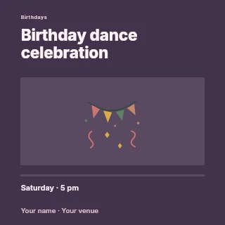 Celebration ribbons in Birthday dance celebration · Title & photograph