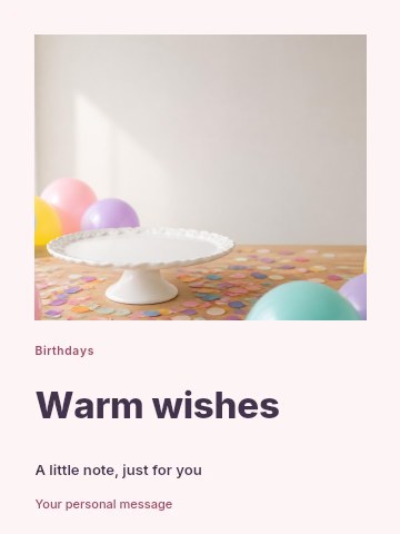 Birthday art workshop greeting card template