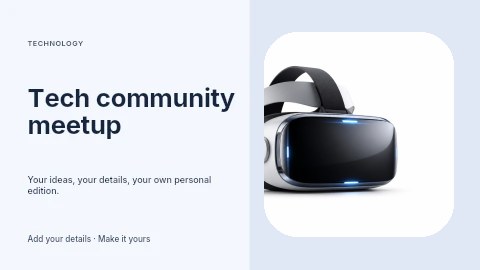 Tech community meetup youtube thumbnail template