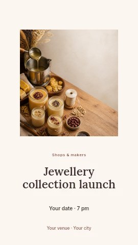 Jewellery collection launch instagram story template