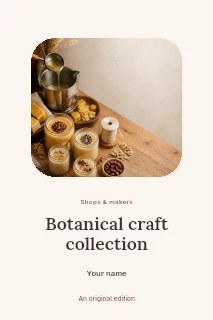 Botanical craft collection book cover template · Picture window