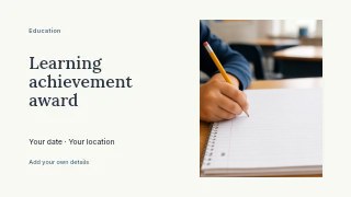 Learning achievement award youtube thumbnail template · Horizontal photo dialogue