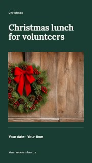 Christmas lunch for volunteers instagram story template · Title & photograph