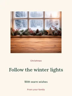 Christmas lantern walk photo layout poster template · Picture window