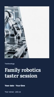 Family robotics taster session instagram story template · Gallery editorial