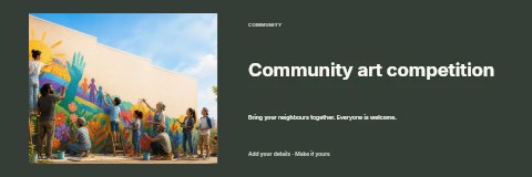 Community art competition banner template