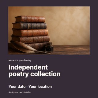 Independent poetry collection social media post template · Gallery editorial
