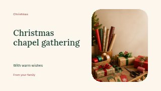 Christmas chapel gathering youtube thumbnail template · Horizontal photo dialogue