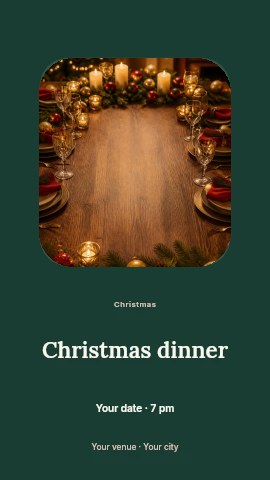 Christmas dinner instagram story template
