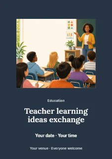 Teacher learning ideas exchange flyer · Picture window