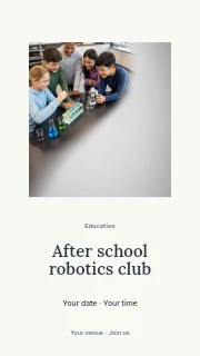 After school robotics club instagram story template · Picture window